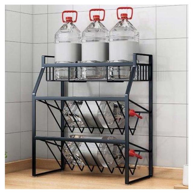 調味料ラック キッチンラック 3段 斜め置き スパイスラック スチール製