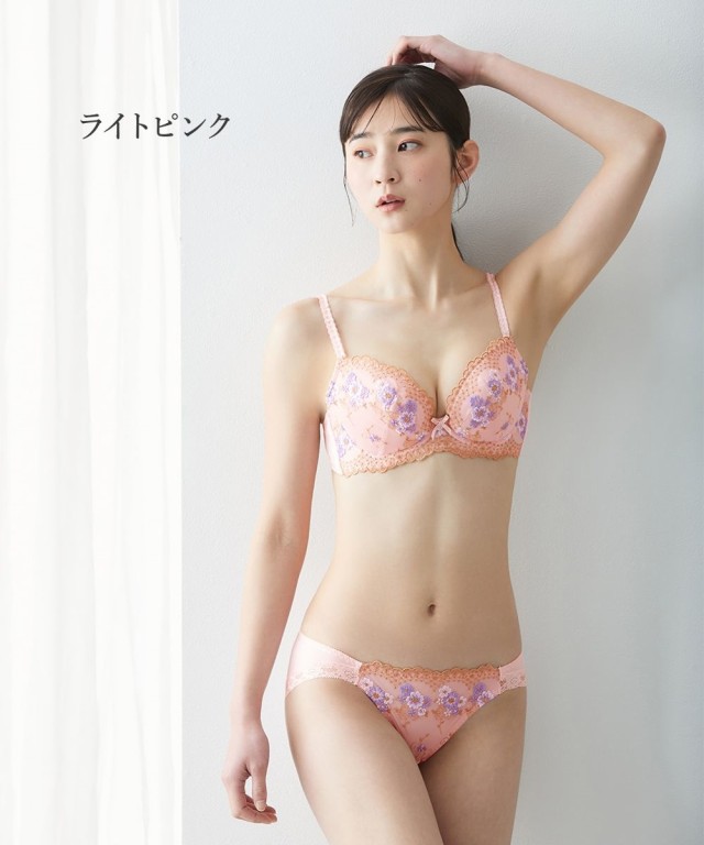ブラジャー ショーツ セット 大きいサイズ レディース フラワー