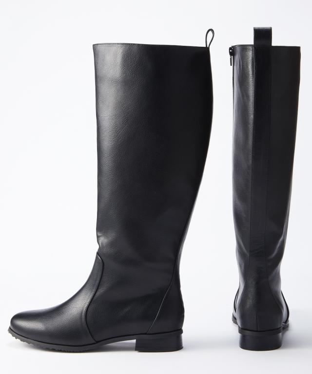 大きいサイズ レディース ゆったり幅 ロング ブーツ 低反発中敷 23.0〜23.5/24.0〜24.5/25.0〜25.5/26.0〜26.5cm ニッセン nissen