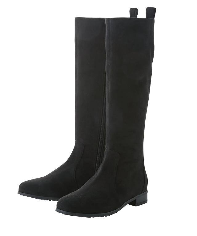 大きいサイズ レディース ゆったり幅 ロング ブーツ 低反発中敷 23.0〜23.5/24.0〜24.5/25.0〜25.5/26.0〜26.5cm ニッセン nissen