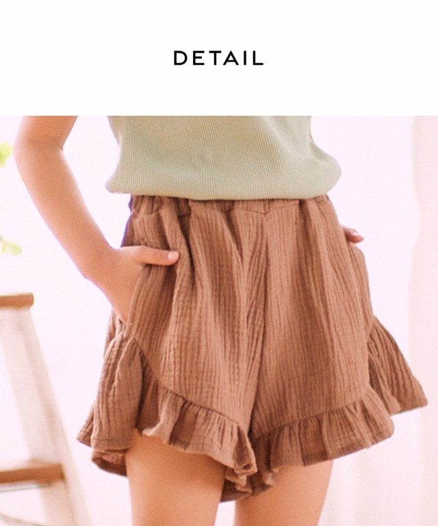 キュロット スカート キッズ 綿100％ ダブルガーゼ 女の子 子供服 ジュニア服 モカ/ラベンダー 身長140/150/160cm ニッセン  nissenの通販はau PAY マーケット ニッセン｜プレミアムは2000円以上送料無料 au PAY マーケット－通販サイト