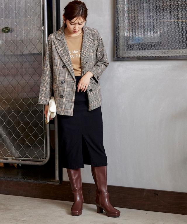 大きいサイズ レディース ゆったり幅広 ストーム付 ストレッチ ロング ブーツ 低反発中敷 ワイズ4E  シューズ 23.0〜23.5/24.0〜24.5cm ニッセン nissen