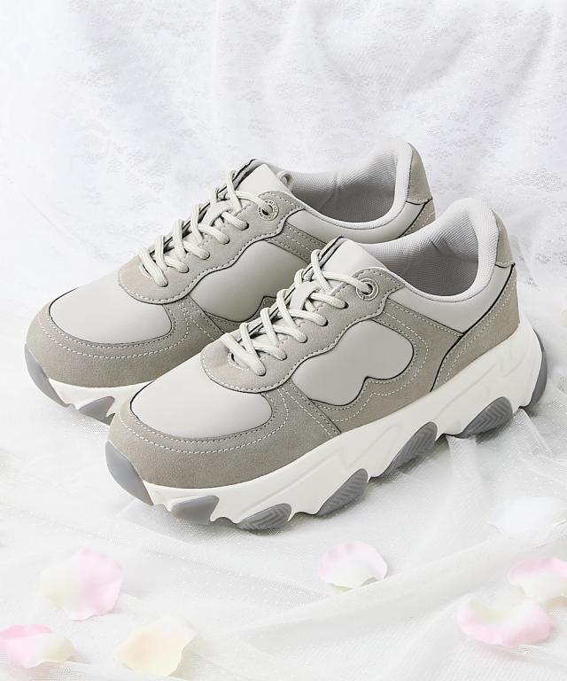 大きいサイズ レディース ゆったり幅広 la farfa SHOES ラファーファ ツイード調 スニーカー ワイズ4E  靴 シューズ 26.0〜26.5cm ニッセン nissen