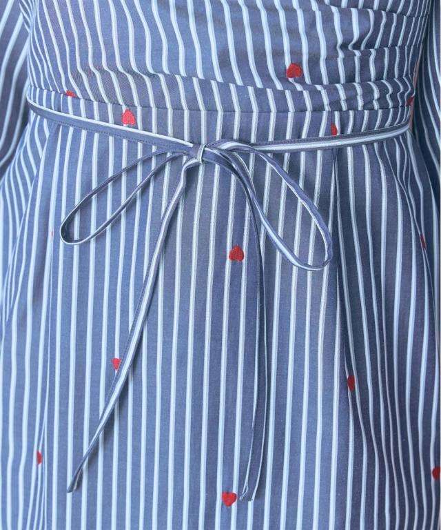 ワンピース ロング マキシ レディース オリジナルハート刺しゅう