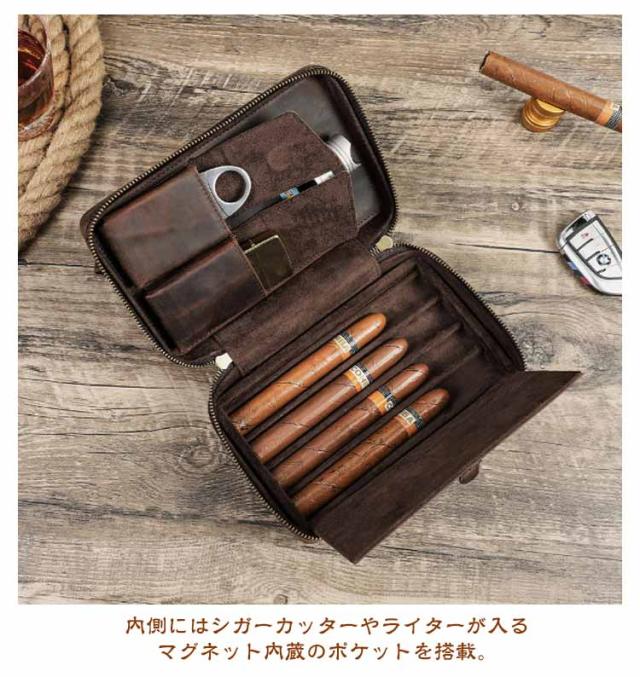希少　箱付き【ダビドフ・シガーケース】クロコダイル型押　牛革　葉巻　シガー 希少 箱付き【ダビドフ・シガーケース】クロコダイル型押 牛革