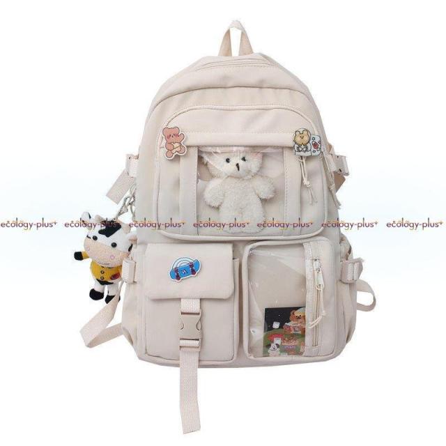 韓国版インズカレッジスタイル 大容量高校生 ランドセル 女性日本人