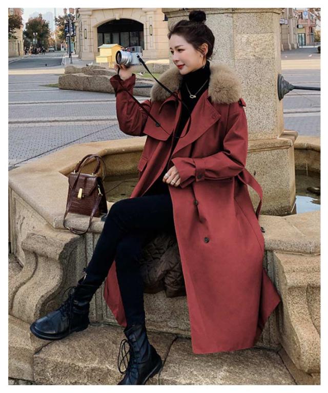 ファーカラー アウター ロングコート ファー付きコート ロングコート