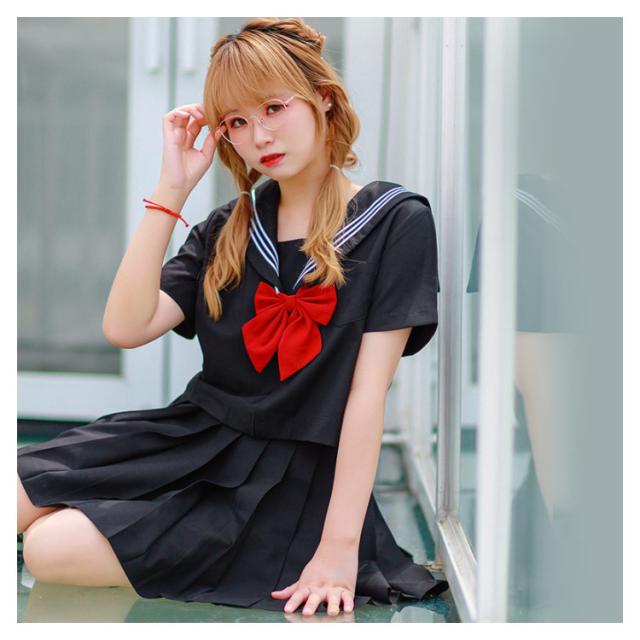 セーラー服 レディース セーラー 制服 半袖 長袖 プリーツスカート 3点 