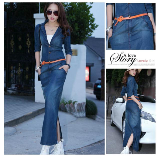 人気第6位 デニムワンピース 秋ワンピ 薄手 デニムシャツワンピース デニムワンピ シャツワンピ マキシワンピース カジュアルワンピ マキシ丈 ベ 売れ筋 Www Endocenter Com Ua