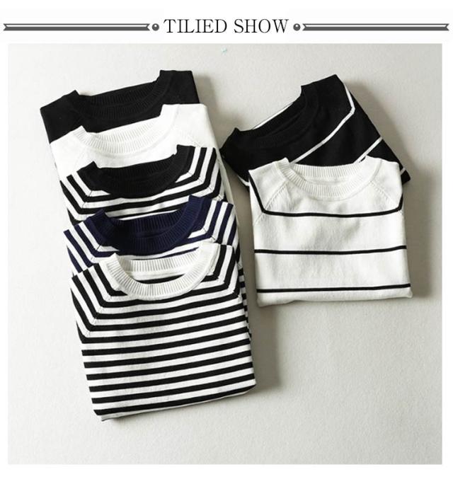 サマーニット Tシャツ 半袖 ボーダー レディース カットソー