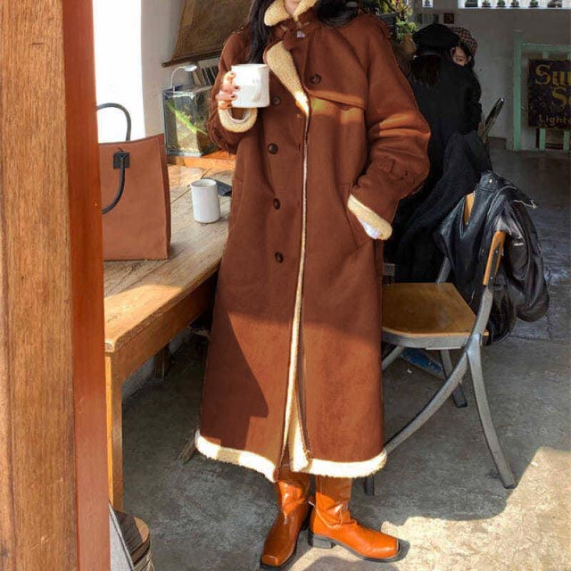 ロングコート ムートンコート フェイクムートン コート ロング 裏ボア