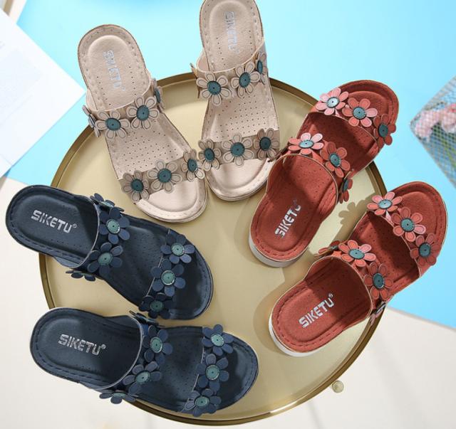 美しい サンダル レディース 厚底 コンフォートサンダル 花柄 カジュアル フラットヒール お洒落 通勤通学 部屋着 個性派 靴 ぺたんこ つっかけ お気にいる Arnabmobility Com