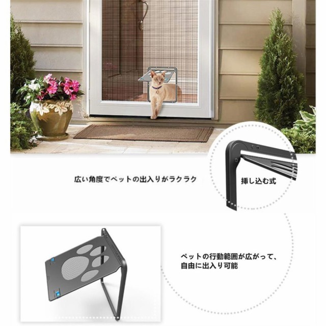 在庫限り ペットドア 網戸専用 ペットゲート 猫ドア 犬ドア 網戸用ペットの出入り口 取付簡単猫 小型犬用 自動に閉める 網戸ドア ペット 出入り口 激安特価 Www Fvh Com Mx