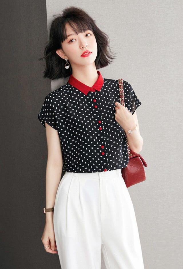 お値下げしました⭐️【23区】トップス　フリル襟　フレンチスリーブ wee9s ブラウス シャツ big collar frill half blouse / 付け襟