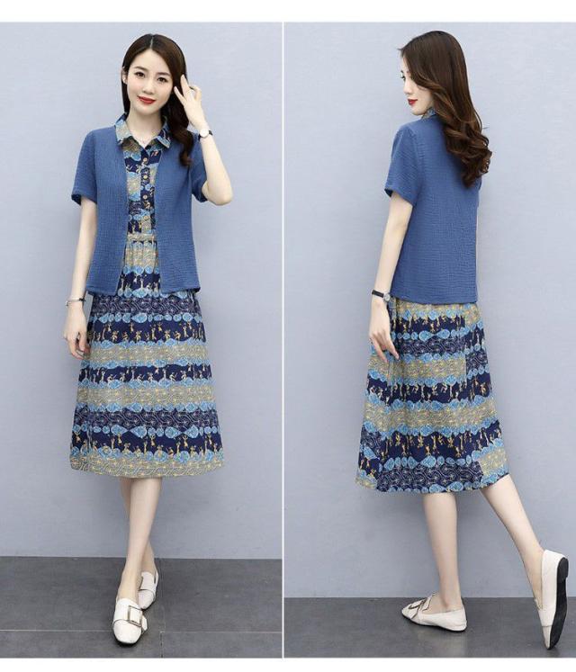 お洒落 セットアップ カーディガン ワンピース 襟付き ウエストリボン オフィスカジュアル 総柄プリント 個性的 ドライブ リゾート 絶対的存在へ 手放せない極上 Www Servblu Com