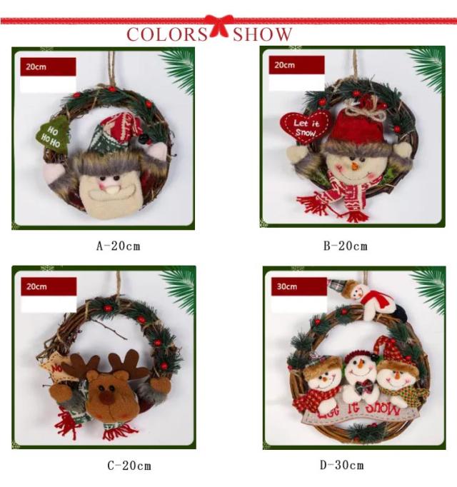 クリスマスリース ぬいぐるみ クリスマス リース 壁飾り ドア飾り