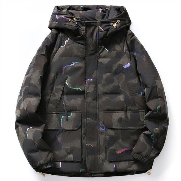 ダウンジャケット ダウンコート トップス 迷彩 メンズ レディース ペア