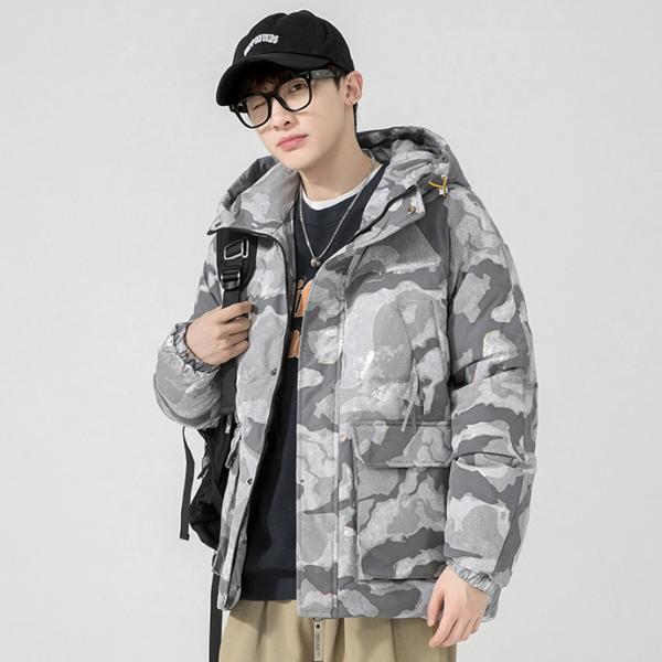 ダウンジャケット ダウンコート トップス 迷彩 メンズ レディース ペア