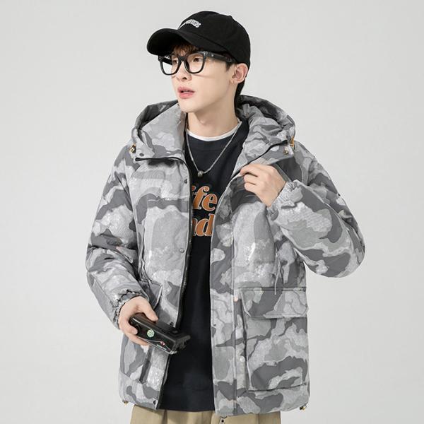 ダウンジャケット ダウンコート トップス 迷彩 メンズ レディース ペア