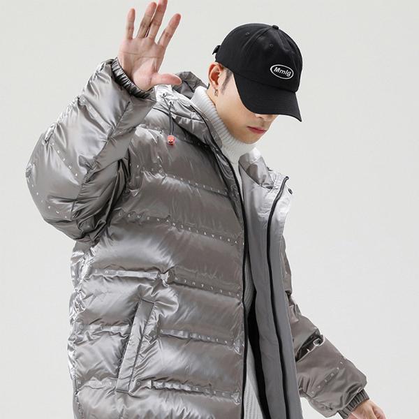 ダウンジャケット メンズ ダウンコート 光沢 撥水 大きいサイズ