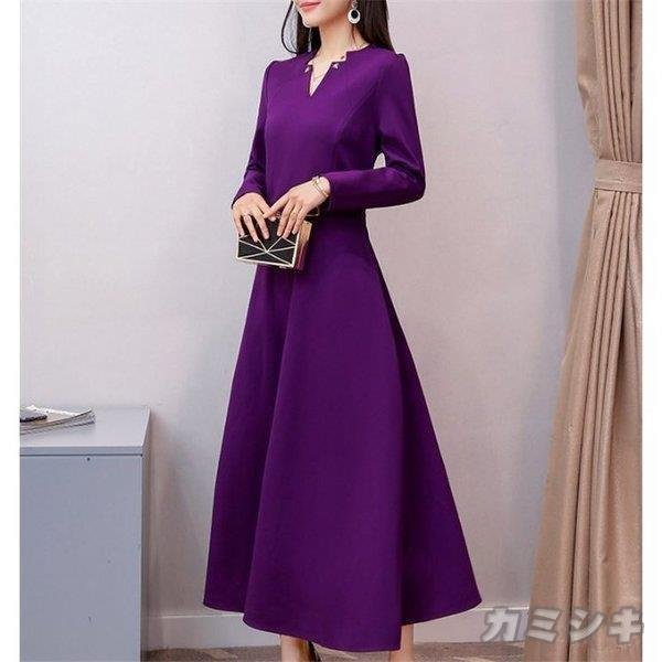 値引 ワンピース レディース きれいめ フォーマルワンピース 結婚式 ドレス ロングワンピース 長袖 Aラインワンピース パーティードレス 上品 特売 Arnabmobility Com