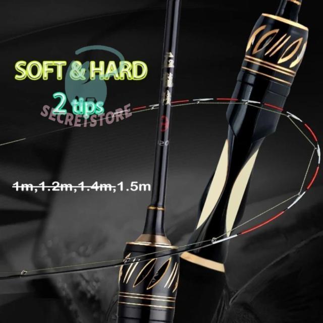 筏竿 レッド 穂先 龍筏 Ver3 2ピース 1.4m レッドorゴールド 長さ チヌ ブラック 釣り フィッシング 極細穂先 黒鯛 釣り具 筏 イカダ カセ 竿