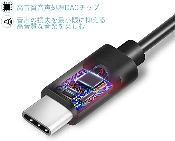 Type C イヤホン変換アダプター 送料無料 新品 Usb イヤホン 変換 3 5mm タイプc ケーブル 2 イヤホンジャック