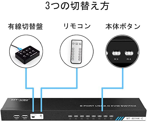 KVM切替器 8入力1出力 HDMIモニター 4K30HZ 給電不要 デバイス不要 Mac OS対応 USB切替器 USBハブ 手動式 USB2.0  ケーブル付属 K ...の通販はau PAY マーケット au PAY マーケット店 au PAY マーケット－通販サイト