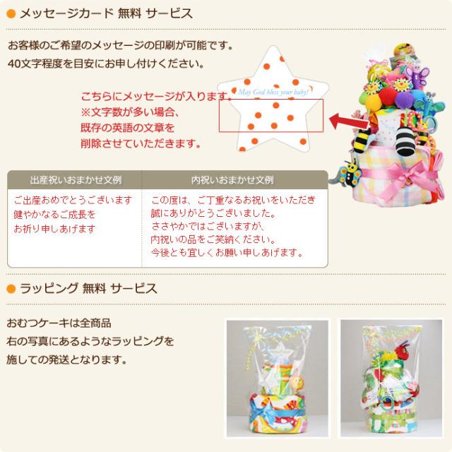 おむつケーキ 出産祝い 送料無料 即日発送 ダイパーケーキ Sassy 3段 名入れ オムツケーキ