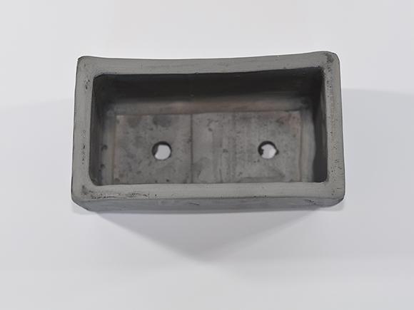 【盆栽鉢】いぶし長方