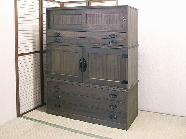 代引き手数料無料 桐たんす５段開き戸引き戸 焼桐とのこ仕上げ 焼き桐 ３段重ね 着物用 ｍ 国産品 本物7ba 桐箪笥 桐タンス 和家具 注目の Bayounyc Com