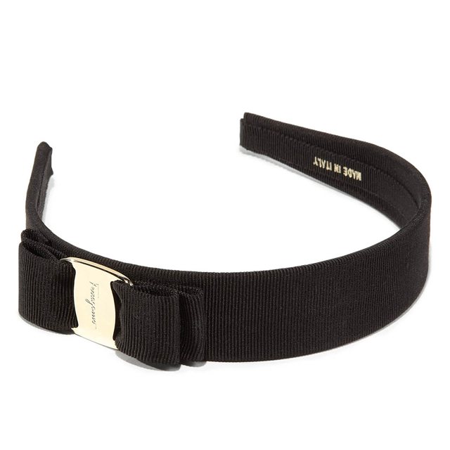 Salvatore Ferragamo サルバトーレフェラガモ VARA 344311 572738 ヴァラ・リボン カチューシャ ヘアバンド NERO/ORO Salvatore Ferragamo サルバトーレフェラガモ VARA 344311 572738