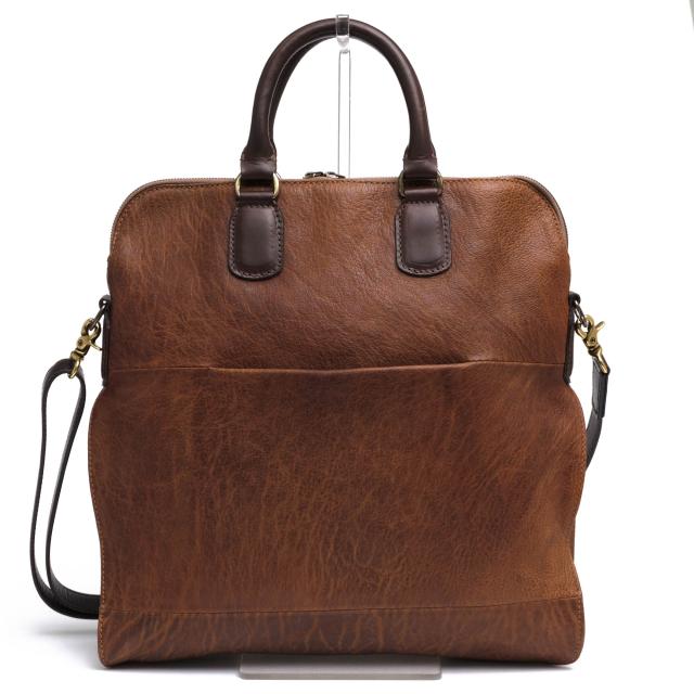 GENTEN ゲンテン 2way トートバッグ ブリーフケース レザー ブラウン