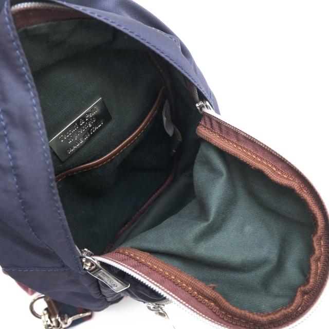 ○オロビアンコ orobianco 伊リモンタナイロン 牛革 ショルダーバッグ