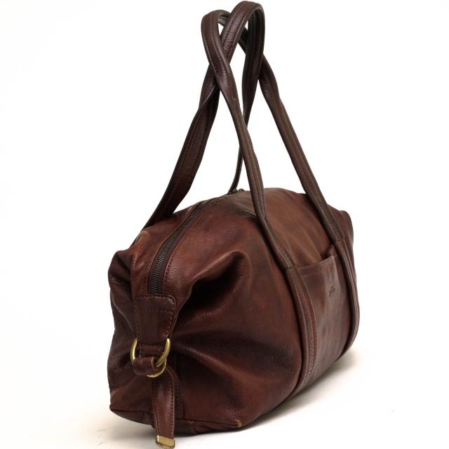 【良品】dan genten ゲンテン レザーボストンバッグ ゴートヌメ 山羊革 ○ゲンテン genten dan ダン 山羊革 ゴートヌメ ボストンバッグ 100174