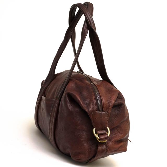 【良品】dan genten ゲンテン レザーボストンバッグ ゴートヌメ 山羊革 ○ゲンテン genten dan ダン 山羊革 ゴートヌメ ボストンバッグ