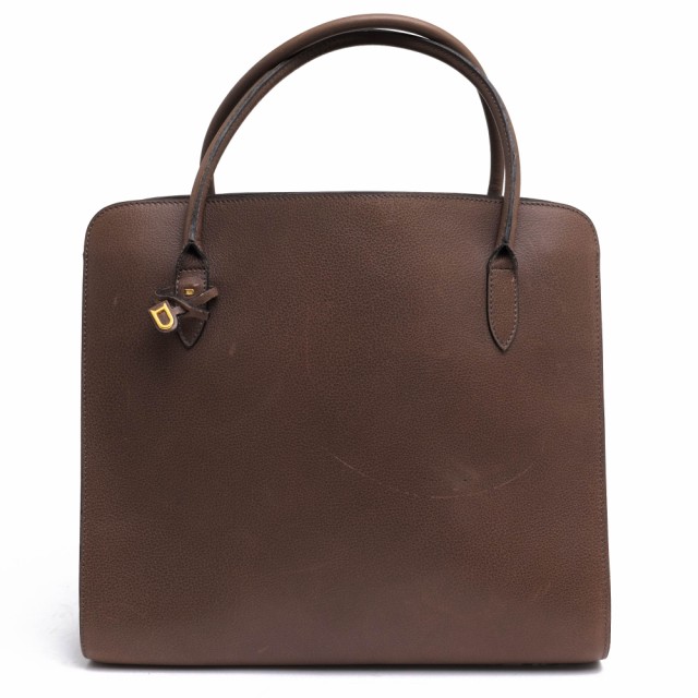 デルヴォー DELVAUX カーフ 牛革 ハンドバッグ SEPIA セピア シボ 