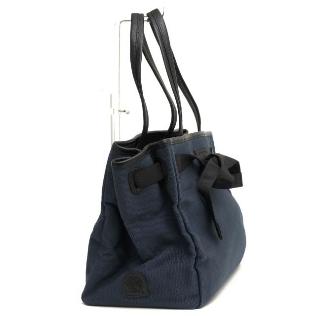 ○エーディーエムジェイ ADMJ kokodeコラボ コットンキャンバス 牛革 トートバッグ コンクルージョントートバッグ リボン レディー 中古 ○エーディーエムジェイ ADMJ kokodeコラボ コットンキャンバス 牛革