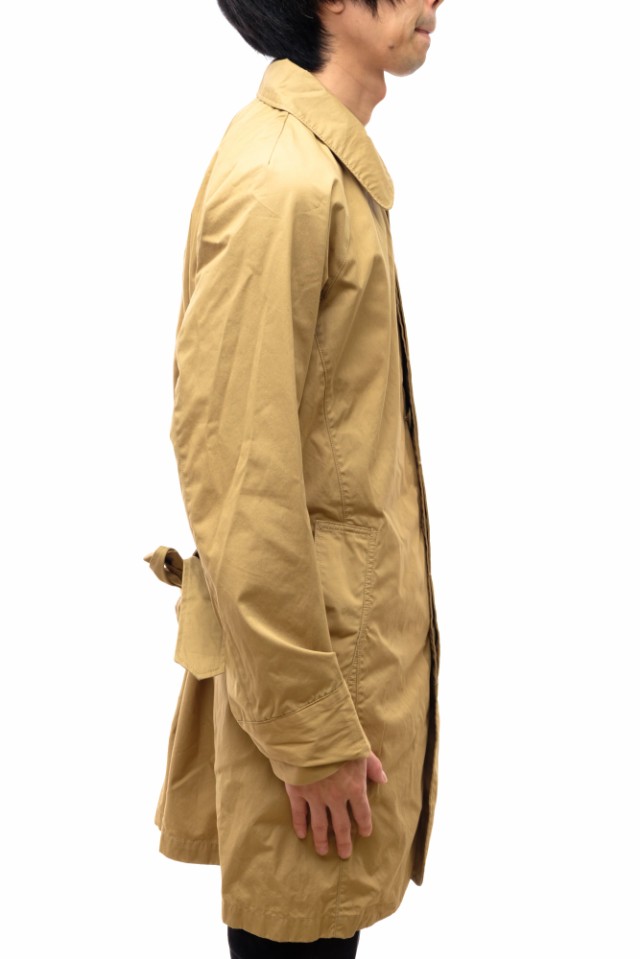 ○ノンネイティブ nonnative NN-J2412 TOURIST COAT COTTON WEATHER URETHANE COATED 1  BEIGE ステンカラーコート コート メンズ 中古｜au PAY マーケット