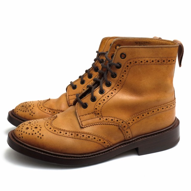 ○トリッカーズ Tricker's カーフ 牛革 レースアップブーツ L5180