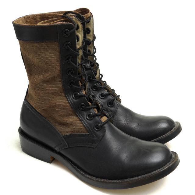 goa クソ リアルレザーミリタリーブーツ ハイカット レースアップ  