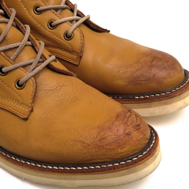 ○グラム glamb 牛革 レースアップブーツ GB08AT AC18 Harrison boots Vibramソール ヴィンテージ加工 プレーントゥ メンズ 【中古 中古 ○グラム glamb 牛革 レースアップブーツ GB08AT AC18 Harrison boots