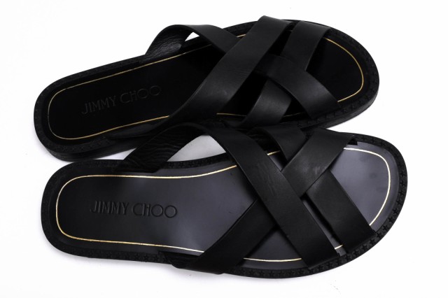 ○ジミーチュウ Jimmy Choo クロスストラップ 牛革 カーフ サンダル