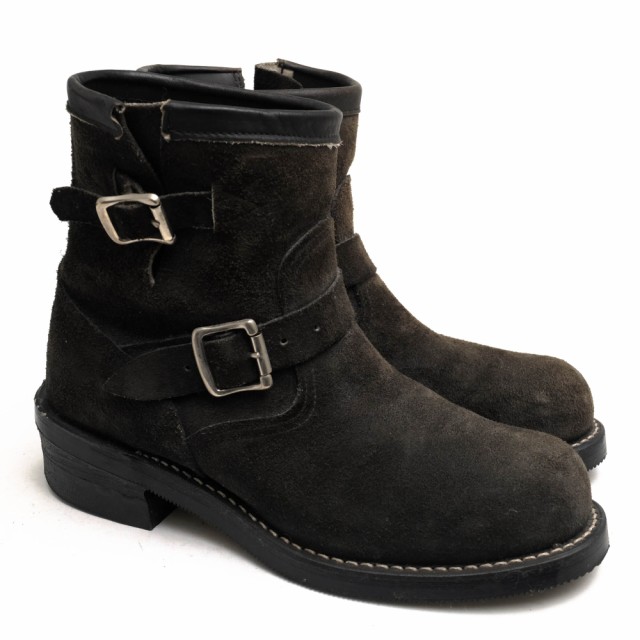 ○チペワ CHIPPEWA BLACK ODESSA REVERSE牛革 スチールトゥ エンジニアブーツ 91096 7