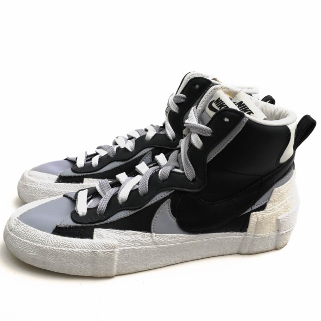 ○ナイキ NIKE sacai ハイカットスニーカー BV0072-002 Blazer Mid