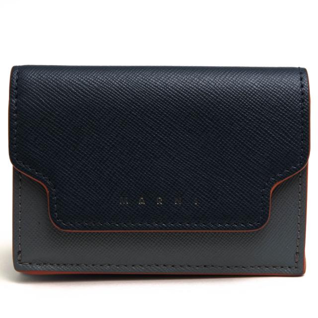 ○マルニ MARNI 牛革 カーフ 羊革 財布 PFMOW02U23LV520 Z326T TRUNK