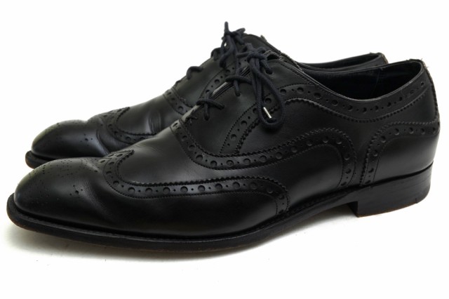 バーカーブラック Barker Black 牛革 カーフ Archdale Wingtip 70 Offアウトレット メダリオン ウイ ビジネスシューズ