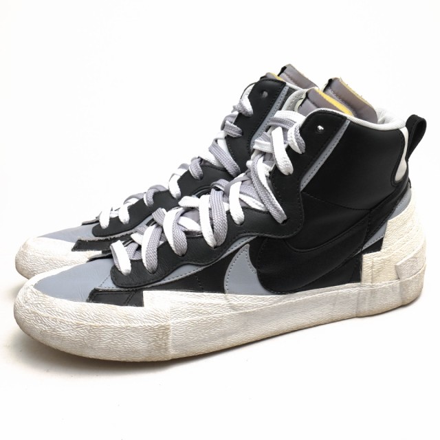 ○ナイキ NIKE sacai ハイカットスニーカー BV0072-002 Blazer Mid