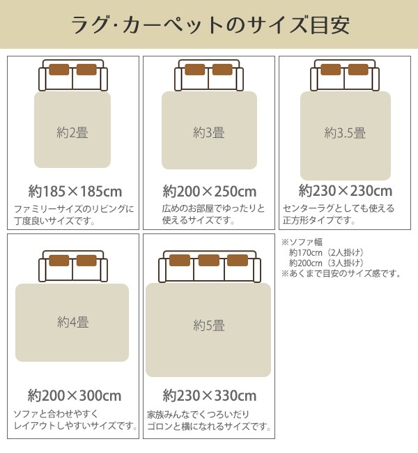 ふわふわ◧ カーペット ラグ カバー マット 230×330 保温効果 の通販はau PAY マーケット - お弁当グッズのカラフルBOX|商品 5畳 230×330cm 床暖 ホットカーペット対応 ラグマット ブラウン リオ3 ( 送料無料 さらい