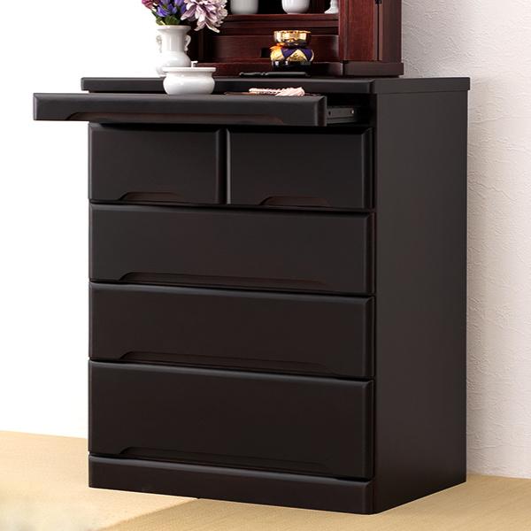 仏壇チェスト 4段 桐製 スライドテーブル付 幅60cm 完成品